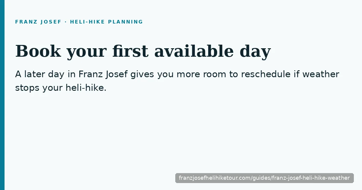Franz Josef Heli-Hike Weather & Cancellation Planning — practical planning summary