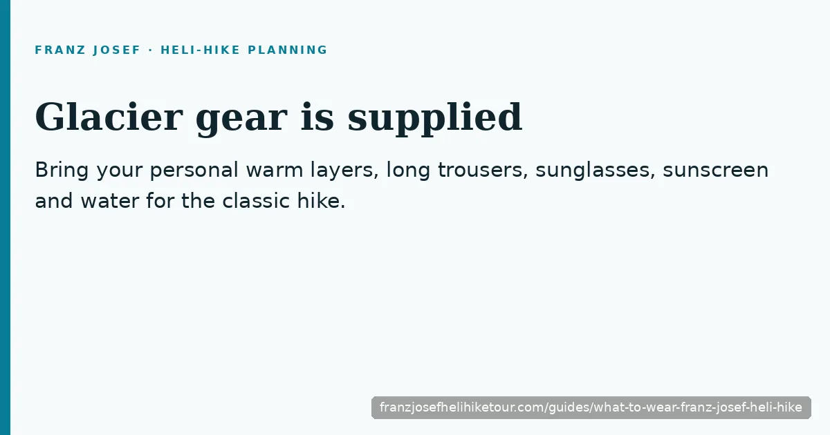 What to Wear on a Franz Josef Heli-Hike — practical planning summary